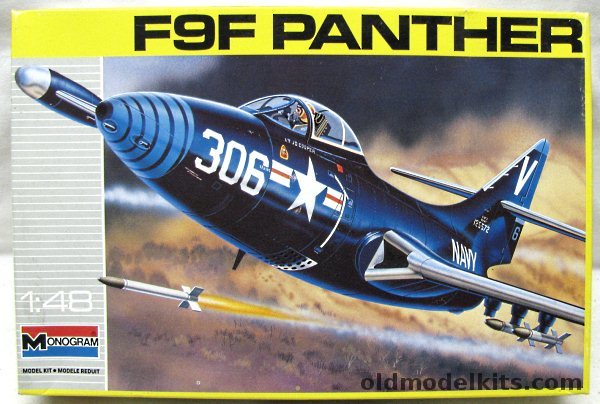 Monogram 1/48 Grumman F9F Panther, 5456 plastic model kit